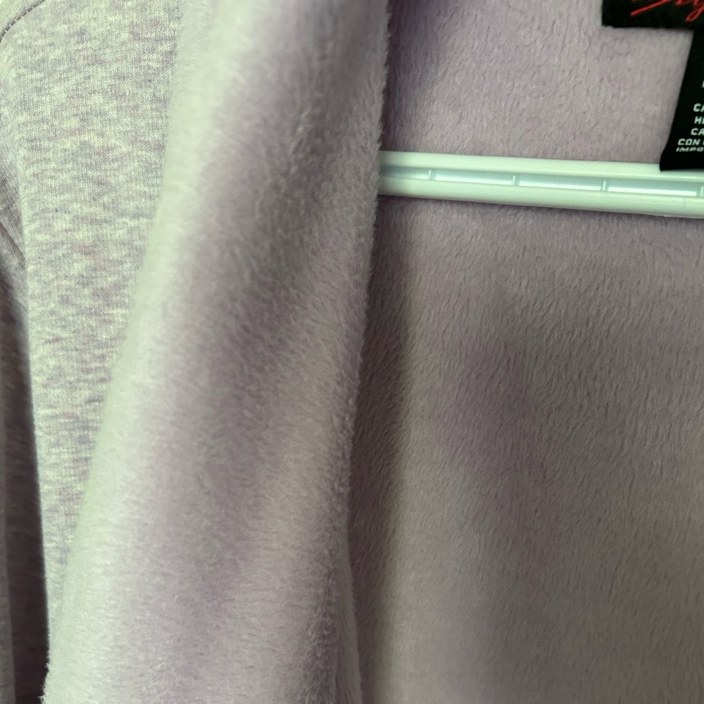 Kirkland Cozy Fleece Lined Robe Light Purple Warm Loungewear - Picture 10 of 11